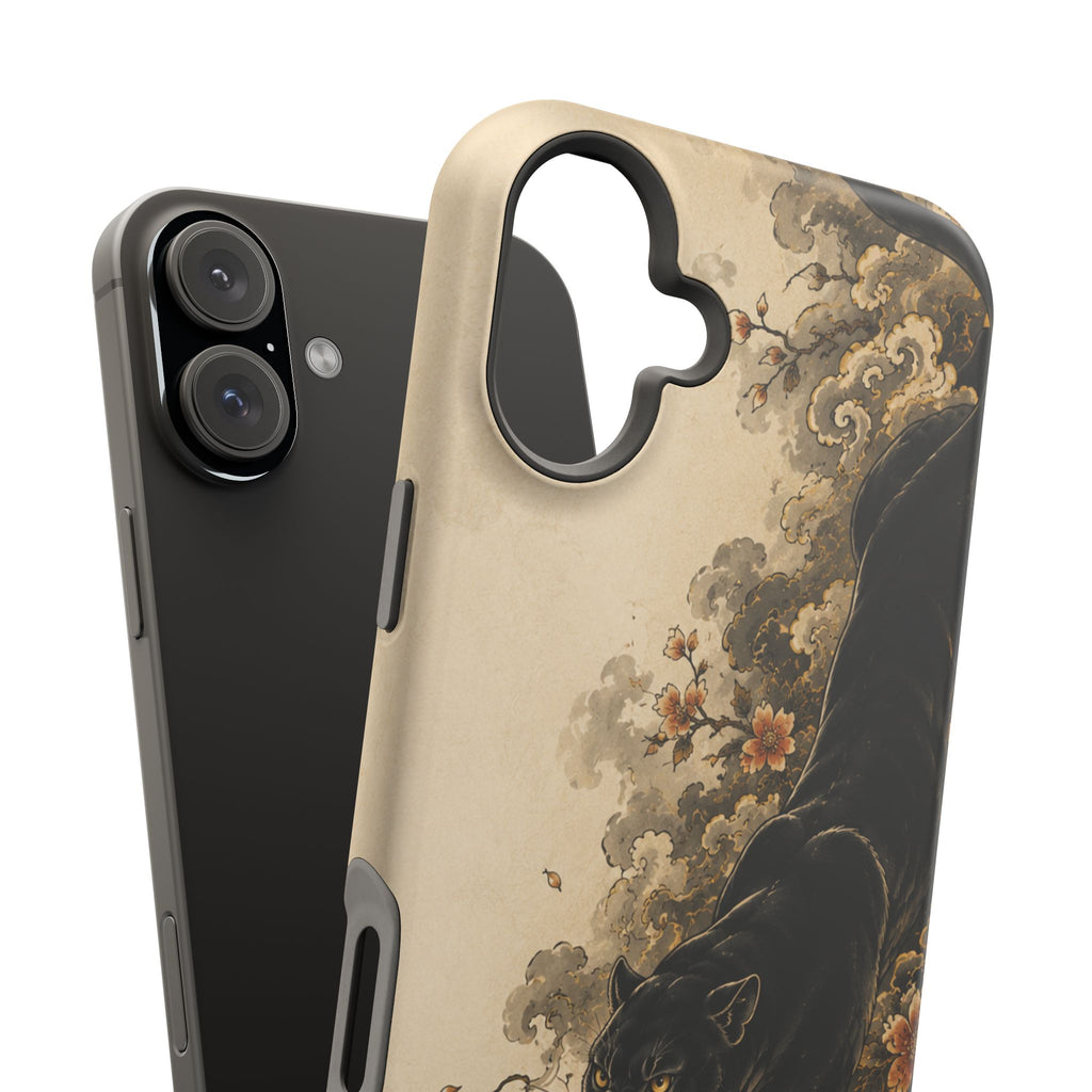 Black Panther Floral Tattoo Phone Case