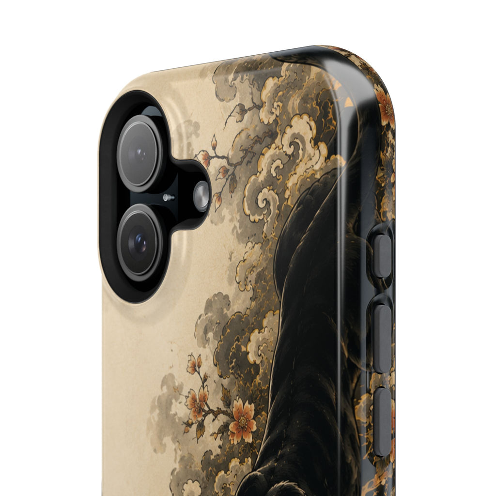 Black Panther Floral Tattoo Phone Case