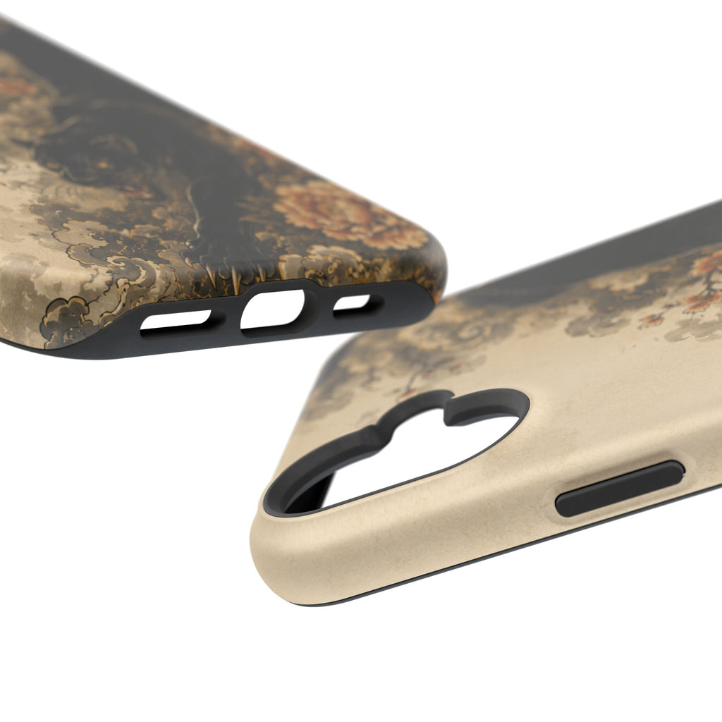 Black Panther Floral Tattoo Phone Case