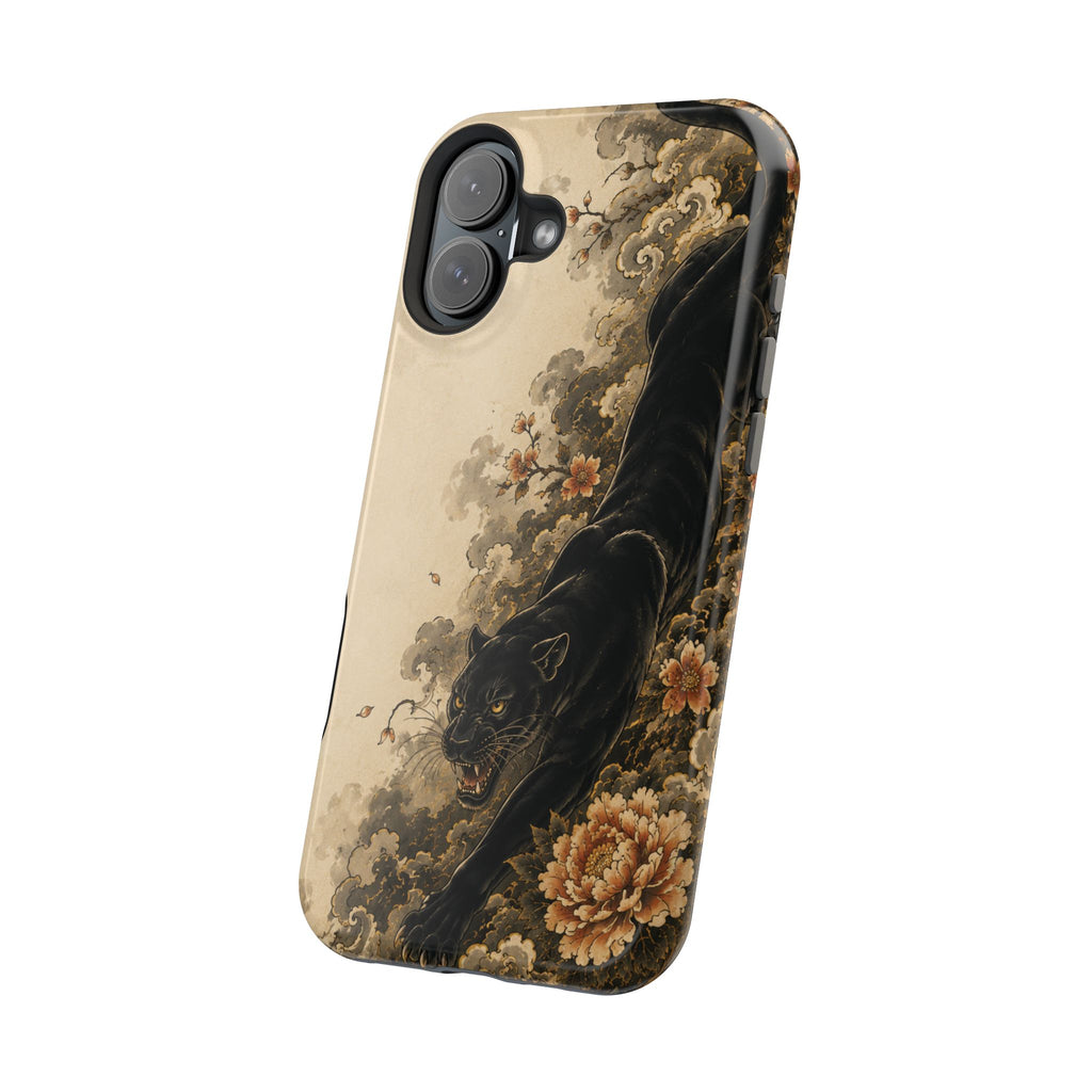 Black Panther Floral Tattoo Phone Case