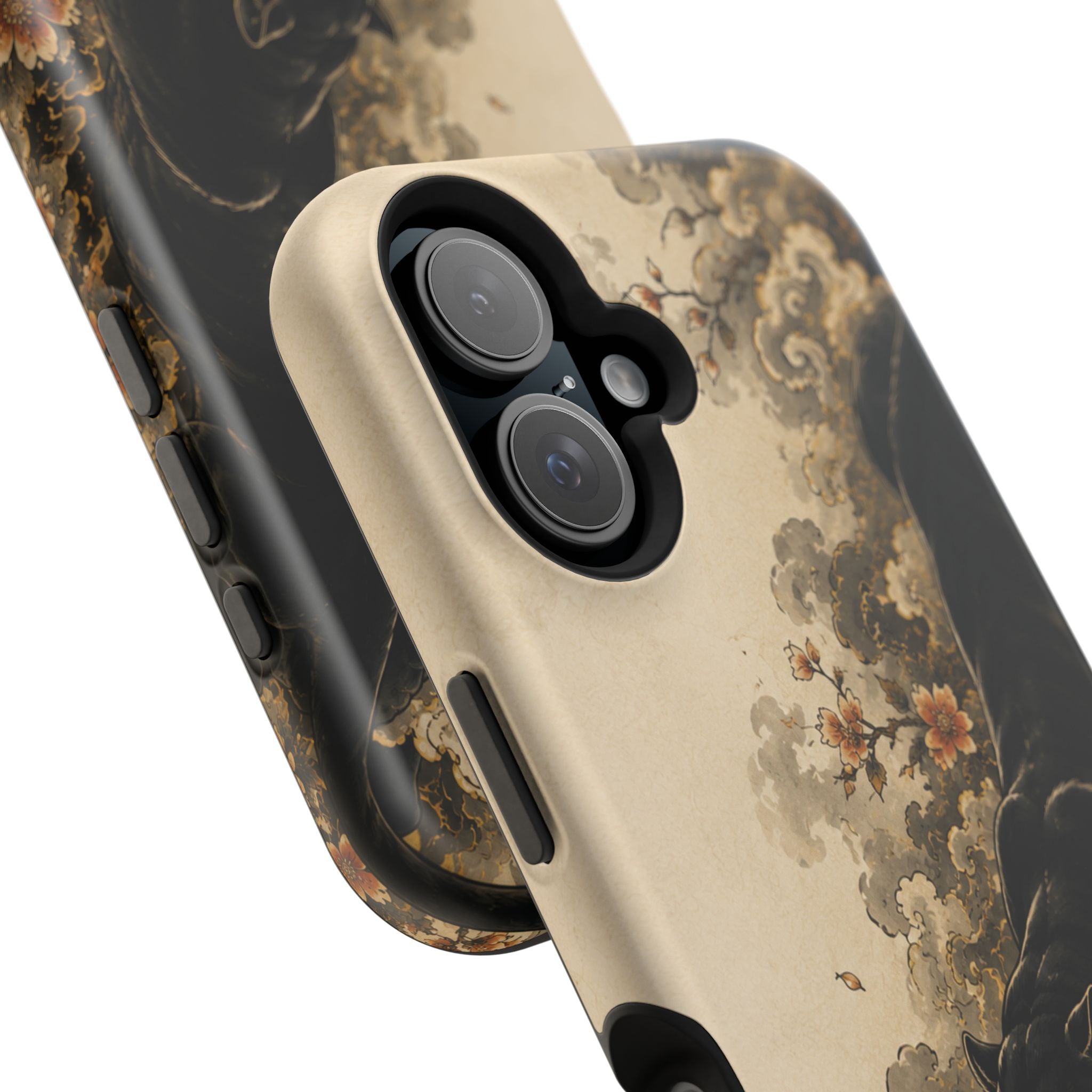 Black Panther Floral Tattoo Phone Case