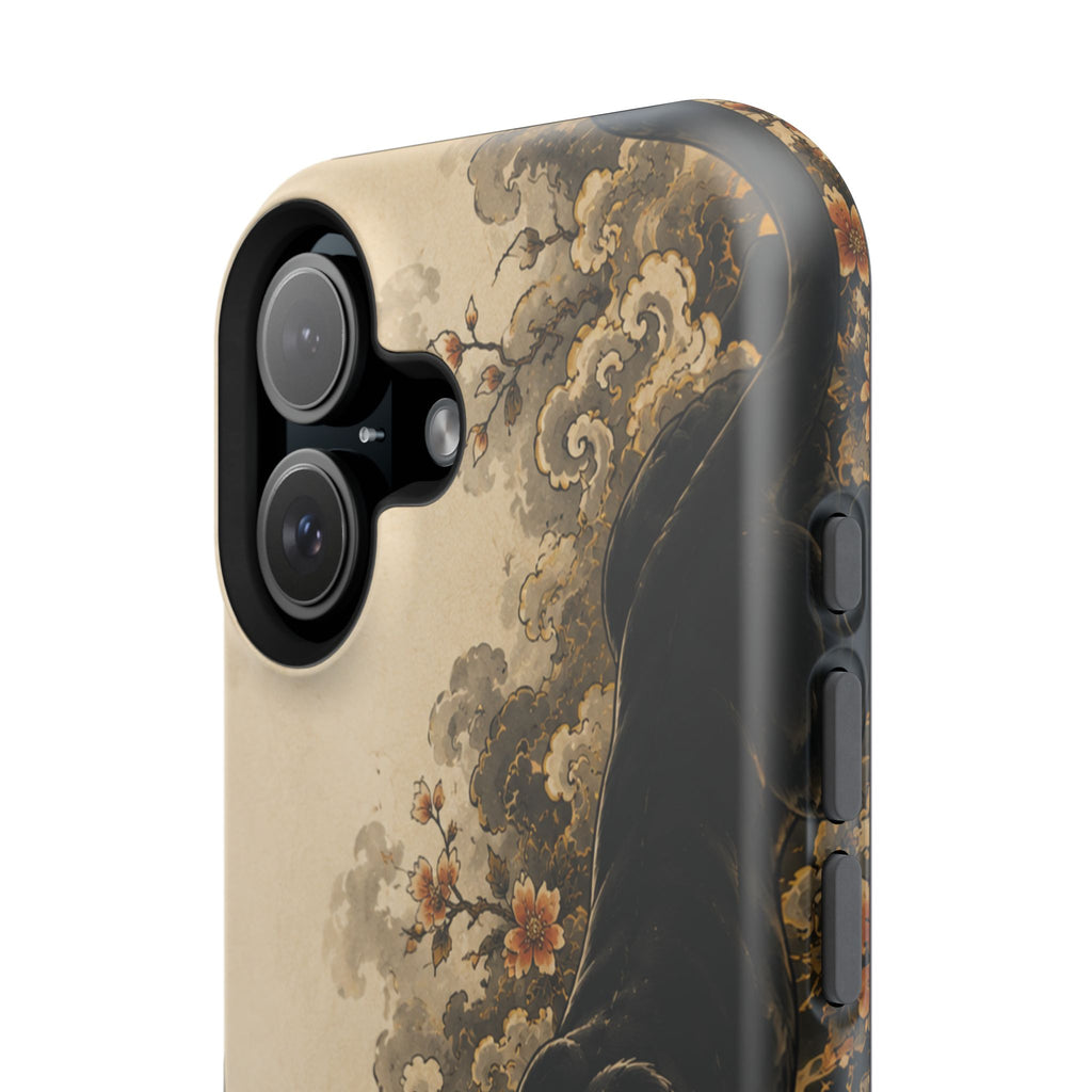 Black Panther Floral Tattoo Phone Case