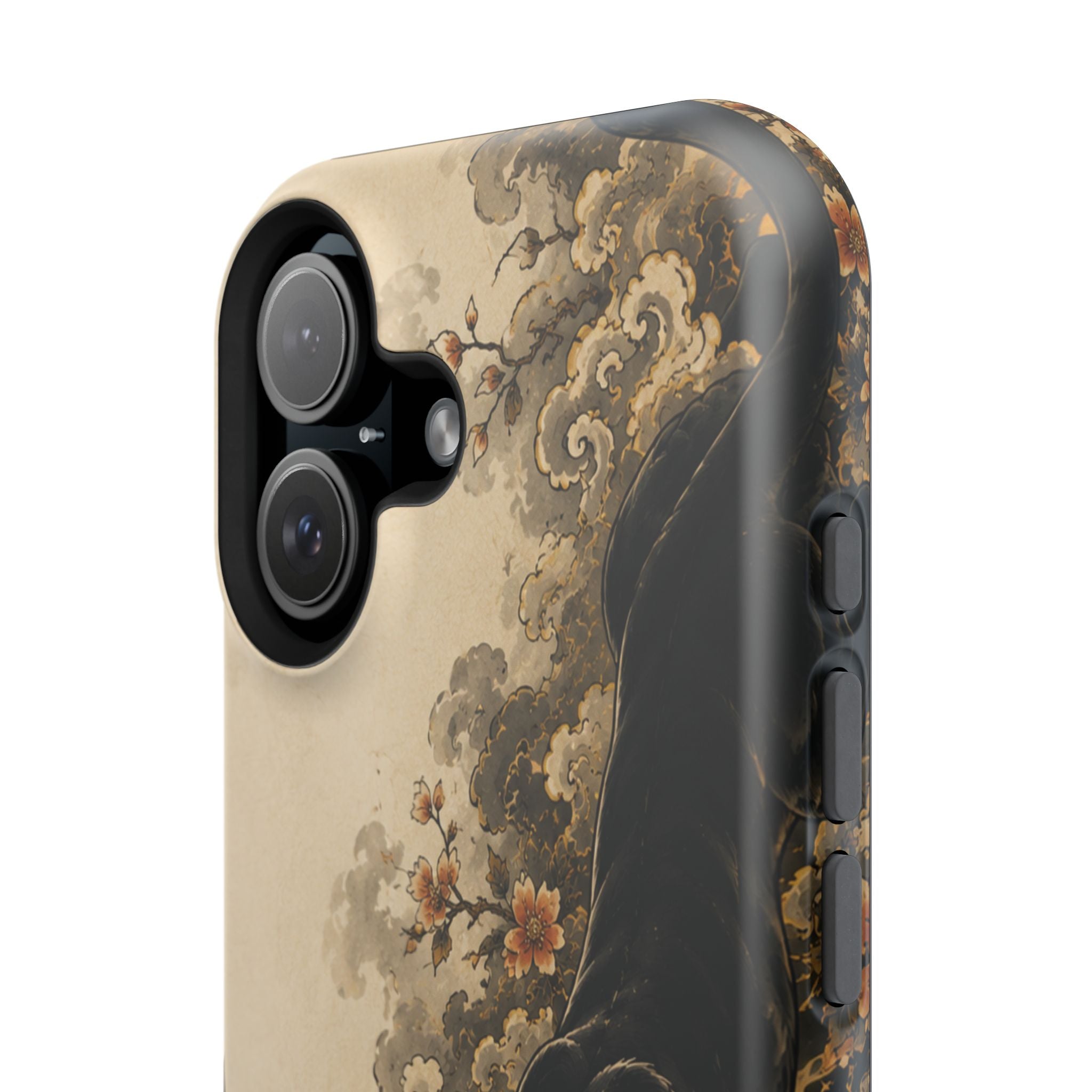 Black Panther Floral Tattoo Phone Case