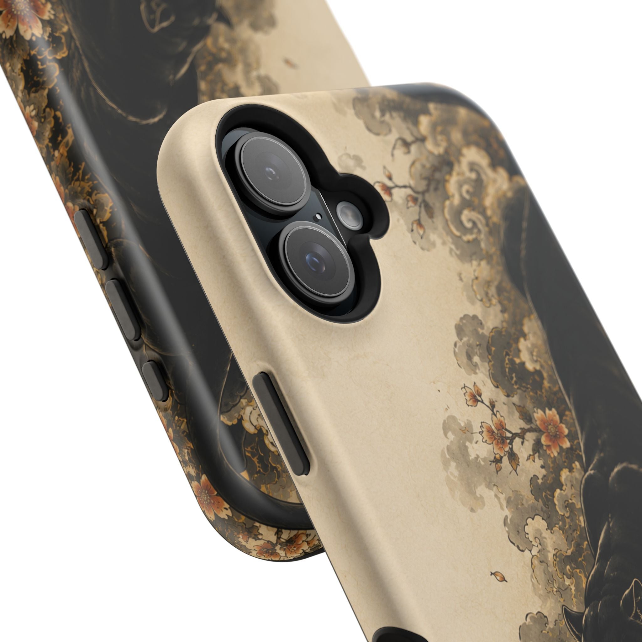 Black Panther Floral Tattoo Phone Case