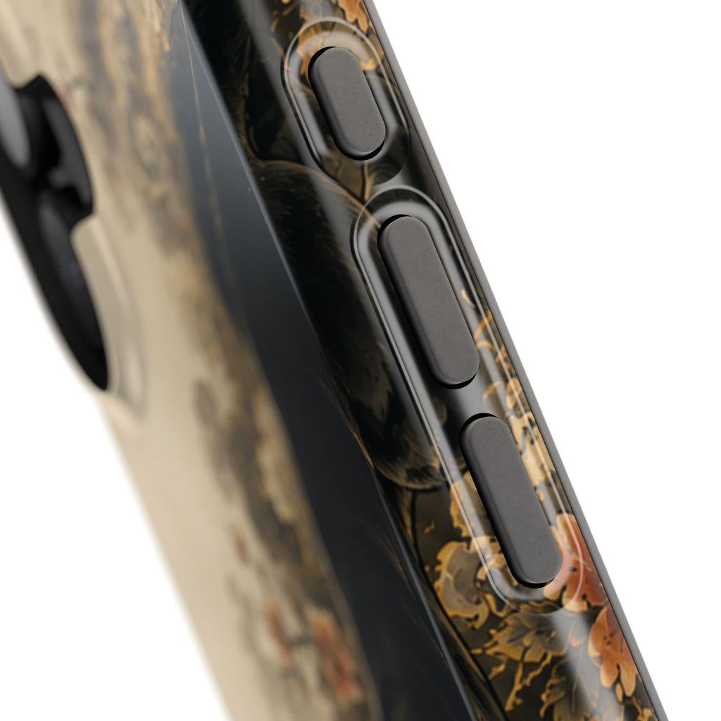 Black Panther Floral Tattoo Phone Case