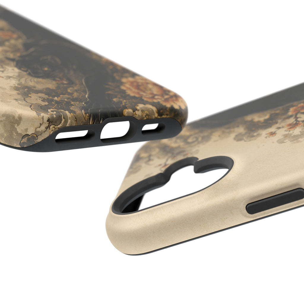 Black Panther Floral Tattoo Phone Case